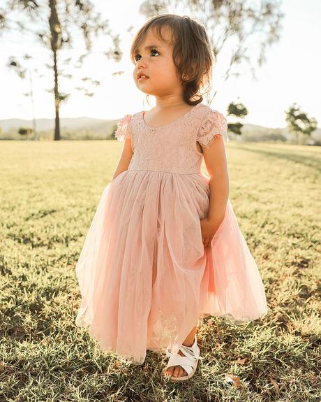 flower girl low back lace bodice