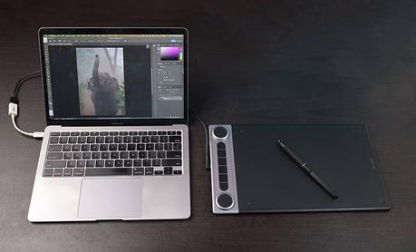 Huion Inspiroy Dial-2 with MacBook Air