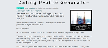 Dating Profile Generator