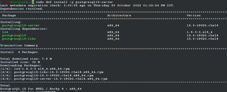 How to install PostgreSQL 15 on Rocky Linux and AlmaLinux