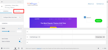 How to Change Color Menu in Astra Theme