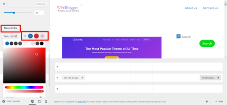How to Change Color Menu in Astra Theme