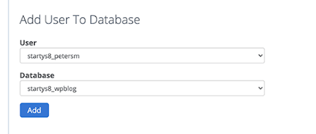 Add user to database