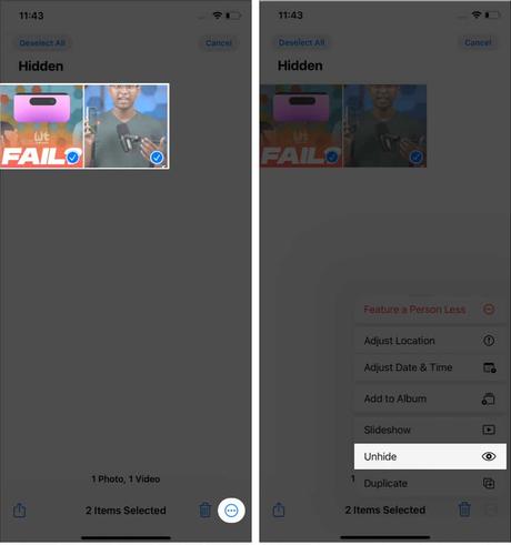 How to Hide Photos or Videos in iOS 16 on iPhone and iPad