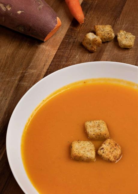 bowl of sweet potato soup