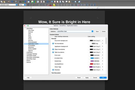 How to get dark mode with LibreOffice