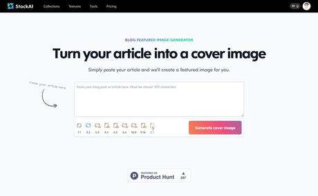 Writing artifact! StockAI launches an online tool that automatically generates cover images by entering article AI