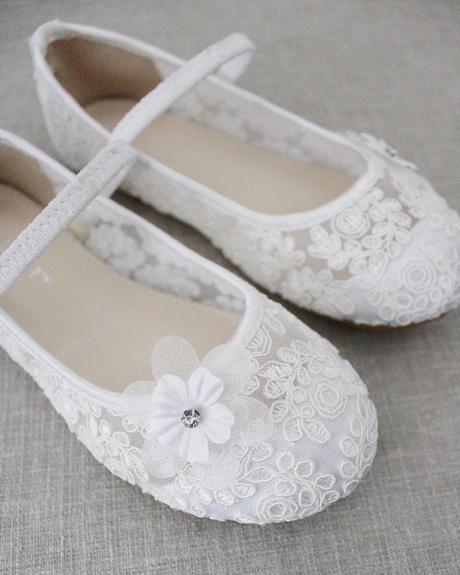 flower girl shoes lace