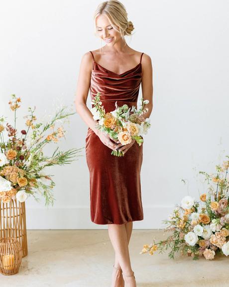 velvet bridesmaid dresses short