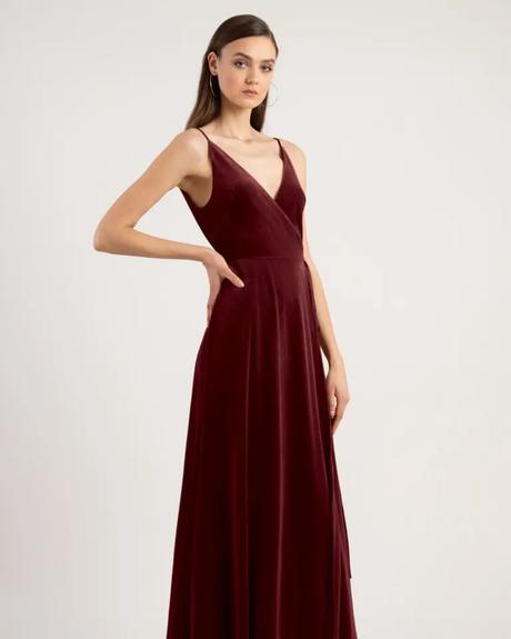 velvet bridesmaid dresses burgundy