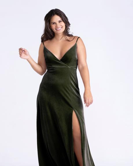 velvet bridesmaid dresses plus-size