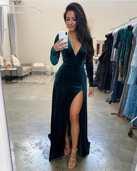 velvet bridesmaid dresses sleeve