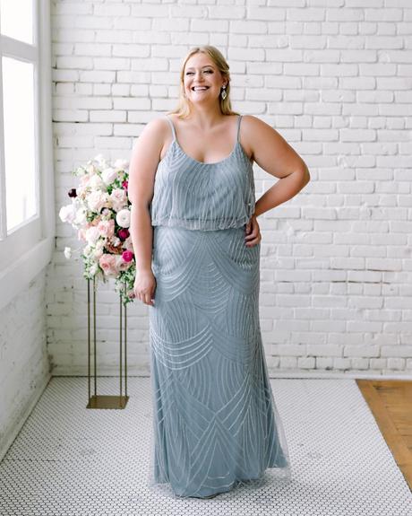 plus size bridesmaid dresses blue