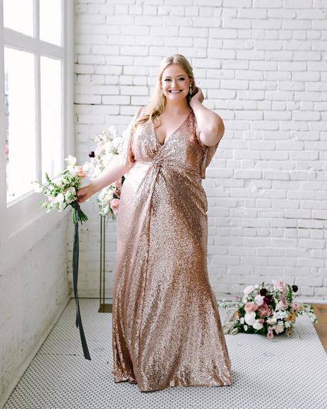 plus size bridesmaid dresses gold