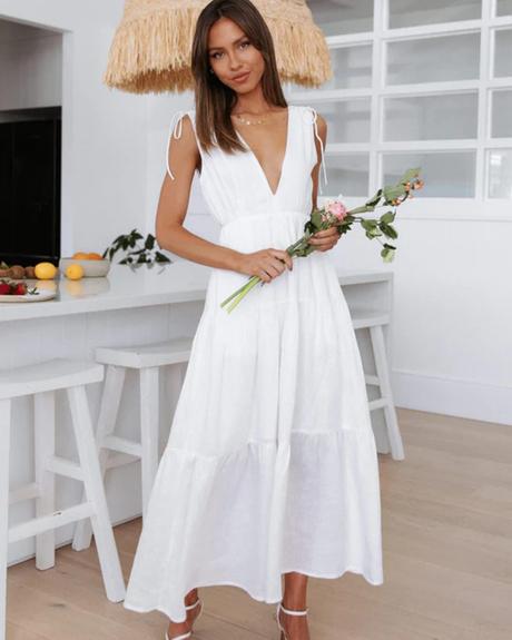 white bridesmaid dresses