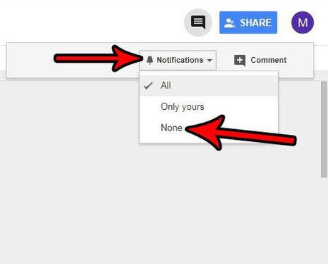 How to turn off email notifications in Google Drive