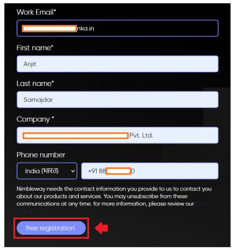 filled the required information