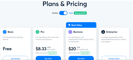 otter.ai pricing plans otter.ai pricing plans