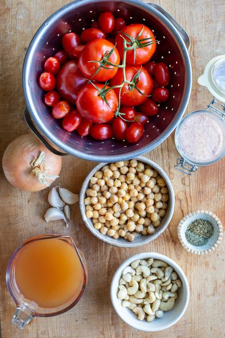 Roasted Tomato Chickpea Soup