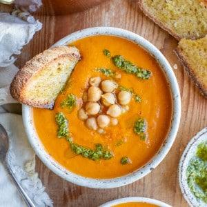 Roasted Tomato Chickpea Soup