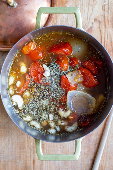 Roasted Tomato Chickpea Soup