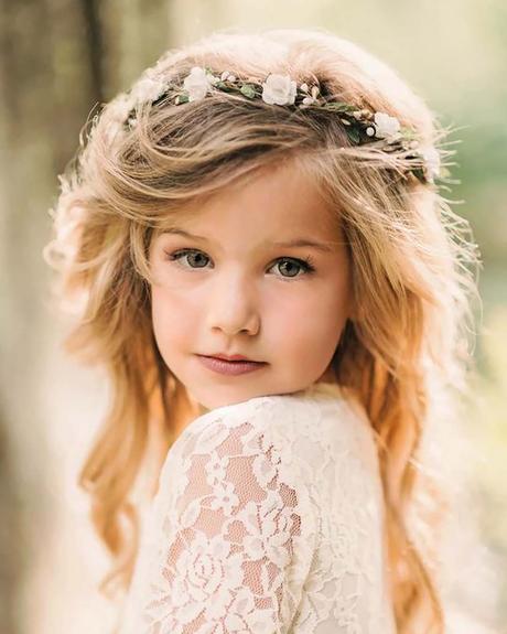 flower girls hair accessories white rose and greens crown