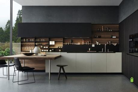 cool kitchens with black appliances