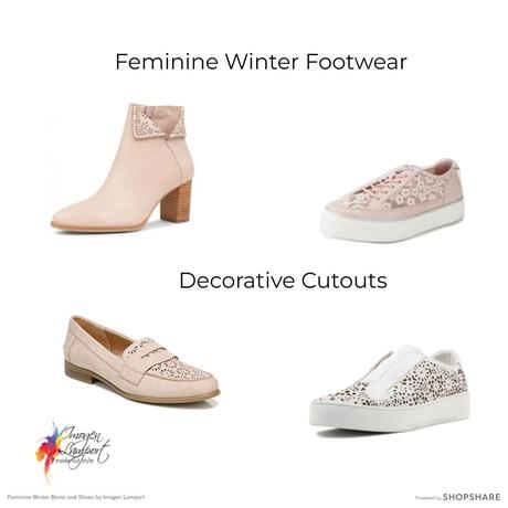 Feminine Winter Footwear - decorative cutouts - lacework for your feet
