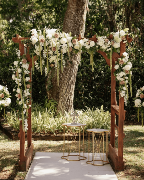 best wedding venues in florida wooden arch with flowers