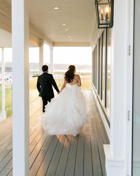 best wedding venues in new england bride and groom holding hands