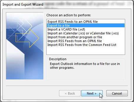 How to export Outlook 2013 contacts to Excel