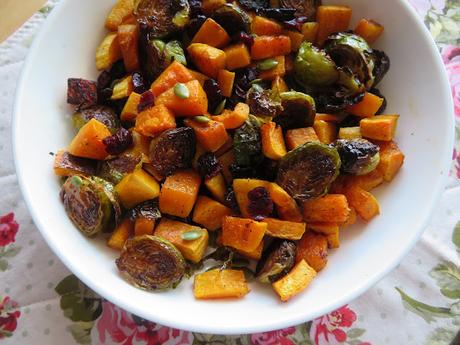 Roasted Butternut Squash & Brussels Sprouts