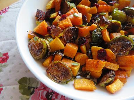 Roasted Butternut Squash & Brussels Sprouts