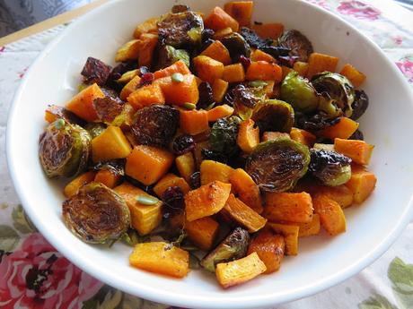 Roasted Butternut Squash & Brussels Sprouts