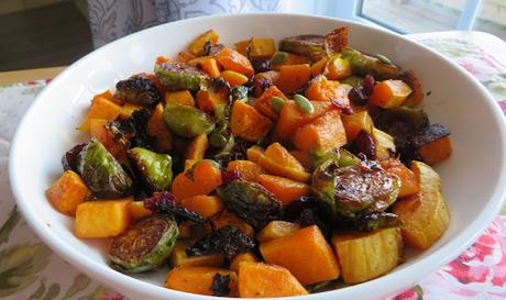 Roasted Butternut Squash & Brussels Sprouts