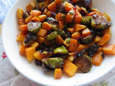 Roasted Butternut Squash & Brussels Sprouts