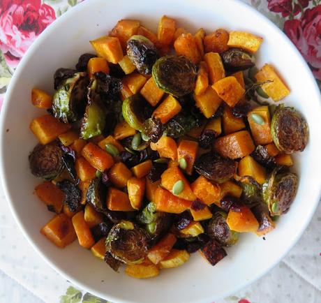 Roasted Butternut Squash & Brussels Sprouts