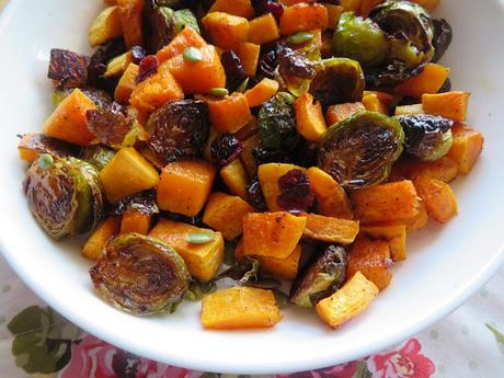 Roasted Butternut Squash & Brussels Sprouts