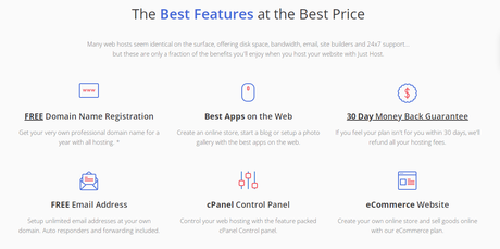 JustHost features