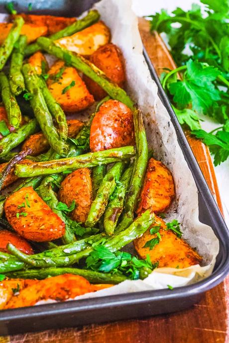 Roasted Green Beans And Potatoes
