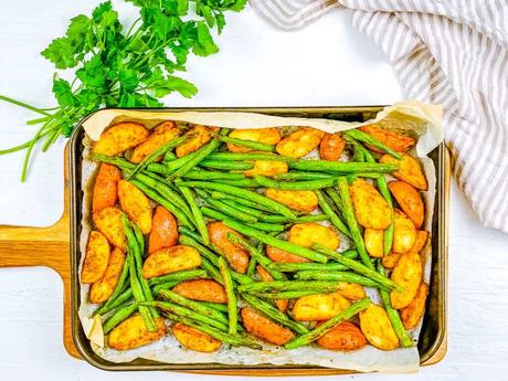 Roasted Green Beans And Potatoes