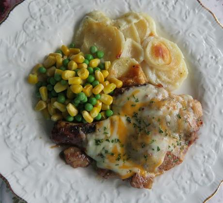 Cheesy Garlic & Brown Sugar Chops