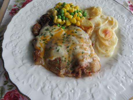 Cheesy Garlic & Brown Sugar Chops