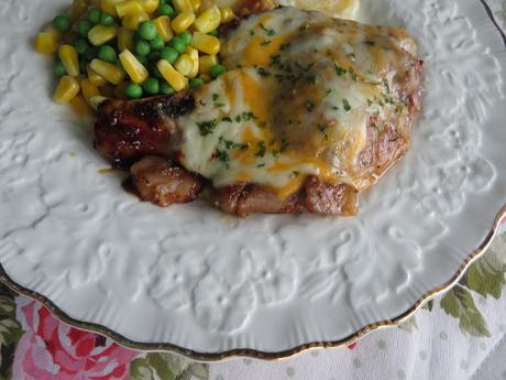 Cheesy Garlic & Brown Sugar Chops