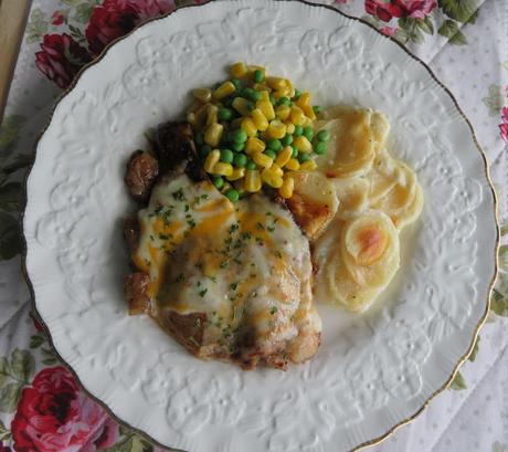 Cheesy Garlic & Brown Sugar Chops