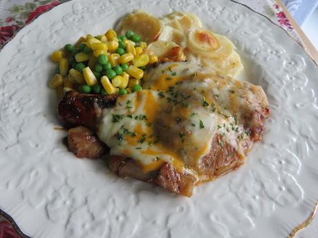 Cheesy Garlic & Brown Sugar Chops