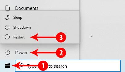 Use Start Menu - How To Reboot Windows 10 Laptop