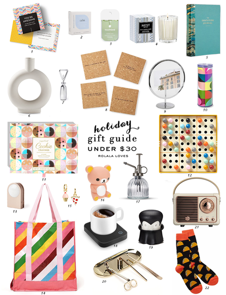 Holiday Gift Guide, Under $30 Gift Guide, Gift Ideas, Holiday Gifting, Stocking Stuffers, Affordable Gifts