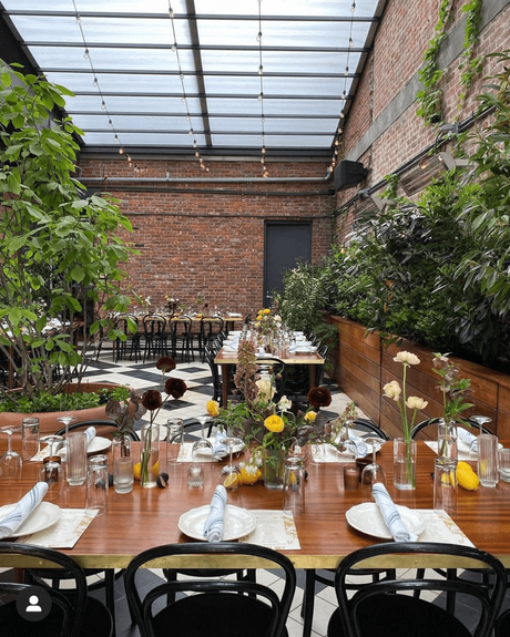 best wedding venues in new york decoration with yellow flowers and greenery