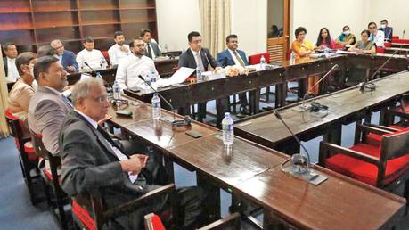 Foreign Affairs Minister M.U.M. Ali Sabry, PC and Member of the European Parliament (MEP) and Chair of DSAS Nicola Procaccini leading the respective delegations at the virtual meeting on November 17.